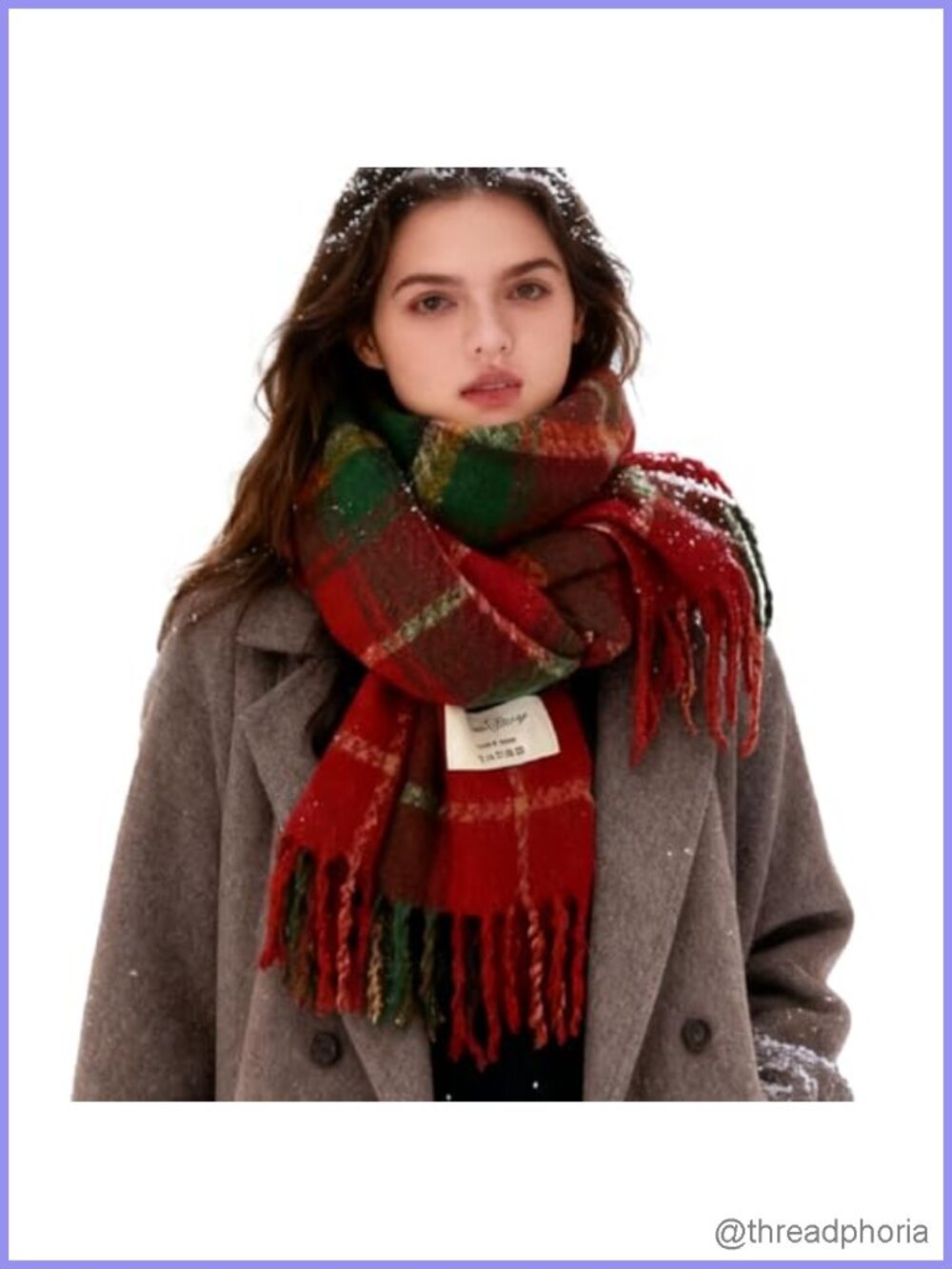 Cozy Plaid Cotton Scarf Shawl Wrap Long Large Winter Blanket Scarf